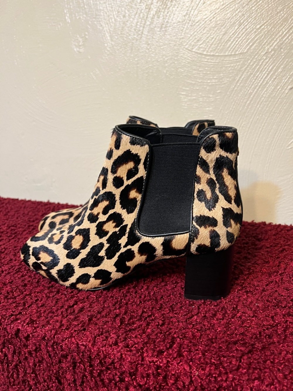 Kate Spade Leopard Print Calf Hair Booties 8